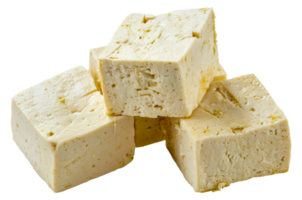 Three blocks of tofu stacked on top of each other - stock .. png