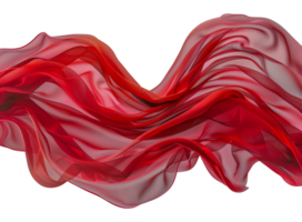 Red gradient fabric flowing texture, cut out - stock .. png