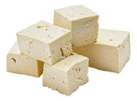 A stack of white blocks of tofu - stock .. png