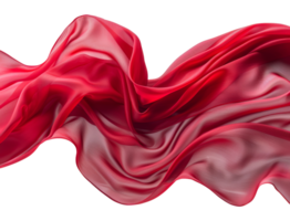 Red gradient fabric flowing texture, cut out - stock .. png