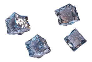 Four ice cubes are shown - stock .. png