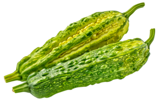 Two green cucumbers with yellow spots - stock .. png