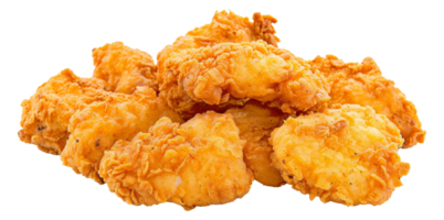 A pile of fried chicken pieces - stock .. png