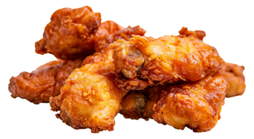 A plate of fried chicken wings - stock .. png