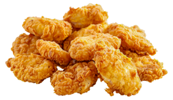 A pile of fried chicken pieces - stock .. png