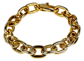 A gold chain bracelet with a gold clasp - stock .. png