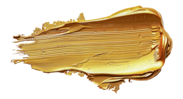 Rich gold paint stroke, cut out - stock .. png