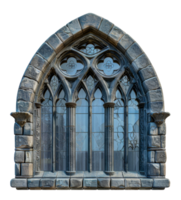 Gothic arch window, cut out - stock .. png