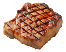 Juicy grilled steak with balsamic glaze on transparent background - stock . png