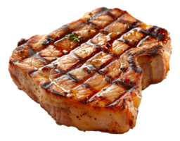 Juicy grilled steak with balsamic glaze on transparent background - stock . png