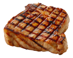 Juicy grilled steak with balsamic glaze on transparent background - stock . png