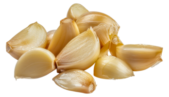 A pile of garlic cloves are spread out - stock .. png