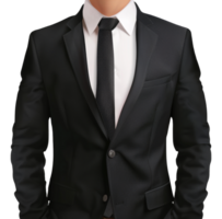 en man i en svart kostym och vit skjorta är bär en svart slips - stock .. png