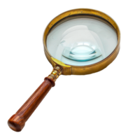 Vintage magnifying glass, cut out - stock . png