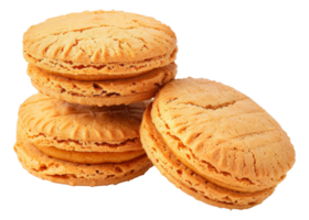 Three cookies stacked on top of each other - stock .. png