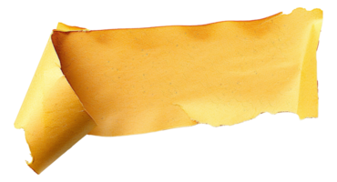 une Jaune pièce de papier avec une déchirer dans il - Stock .. png