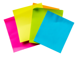 A stack of colorful sticky notes with different colors - stock .. png