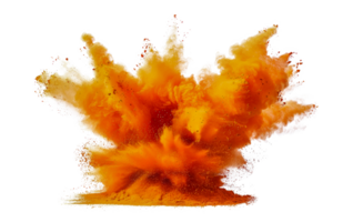 explosiv Orange Pulver platzen png