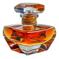 A bottle of perfume with a gold top - stock .. png