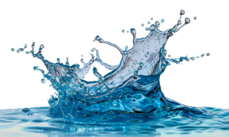 A splash of water with a splash of blue - stock .. png