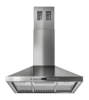 Sleek modern stainless steel hood, cut out - stock .. png