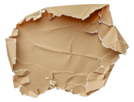 A torn piece of paper with a brown - stock .. png