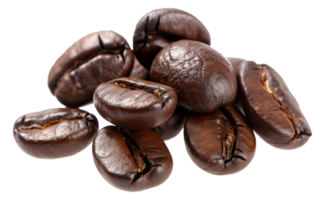 A pile of coffee beans with the beans spread - stock .. png