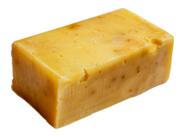 A yellow block of soap sits - stock .. png