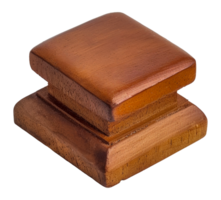 A wooden block with a square top - stock .. png