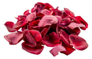 A pile of red rose petals - stock .. png