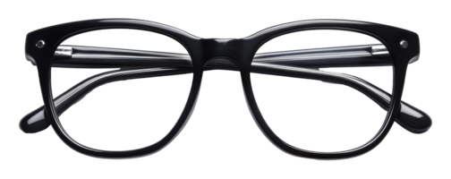 A pair of black glasses with a black frame - stock .. png