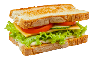 A sandwich with lettuce, tomato, and cheese - stock .. png