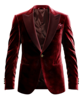 veludo vermelho blazer com cetim lapelas para formal eventos em transparente fundo - estoque .. png