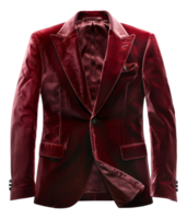 velours rouge blazer avec satin revers pour formel événements sur transparent Contexte - Stock .. png