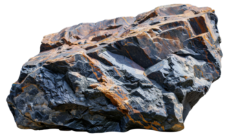 A large rock with a black and gray color - stock .. png