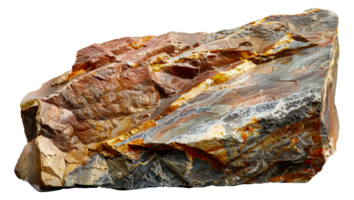 A large rock with a reddish brown color and a grayish brown color - stock .. png