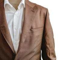 een Mens is vervelend een bruin jasje en wit overhemd - voorraad .. png