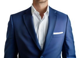 A man in a blue suit and white shirt - stock .. png