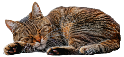 A cat is sleeping - stock .. png