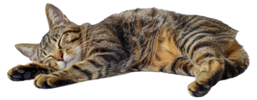 A cat is sleeping - stock .. png