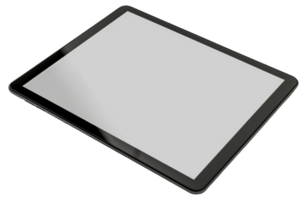 A tablet with a black screen - stock .. png