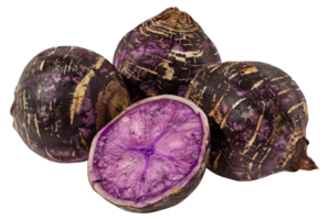 A purple vegetable with a hole in the middle - stock .. png