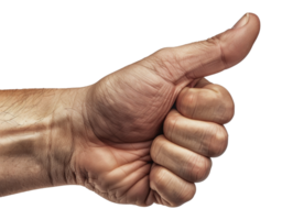 A hand with a thumbs up gesture - stock .. png