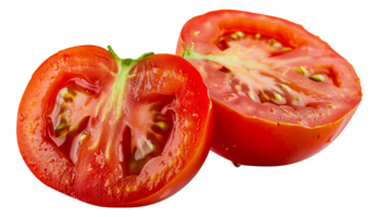 A tomato is cut in half and the inside is shown - stock .. png
