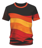 Gradient orange performance t-shirt with breathable fabric on transparent background - stock . png