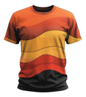 Color block graphic t-shirt with bold abstract design on transparent background - stock . png