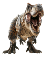 feroz tiranosaurio rex rugido con abierto boca en transparente antecedentes - valores . png