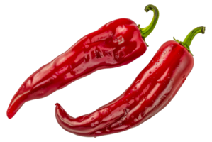 Two red peppers are shown side by side - stock .. png