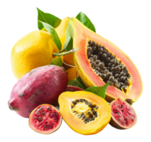 luxuriant assortiment de tropical des fruits sur transparent Contexte - Stock .. png