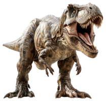 wild Tyrannosaurus rex brüllend mit öffnen Mund auf transparent Hintergrund - - Lager . png